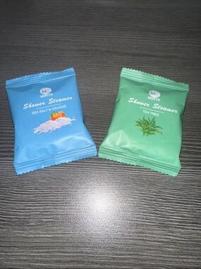 Mirye Shower Steamer Bath Tablets - Blue Sea Salt & Orange and Green Tea Tree